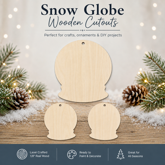 Snow Globe Wooden Cutouts