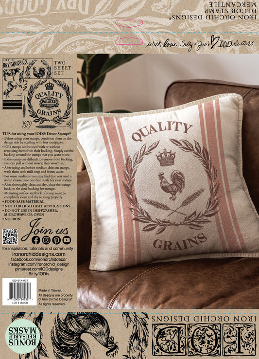 Mercantile 12” x 12” IOD Decor Stamp