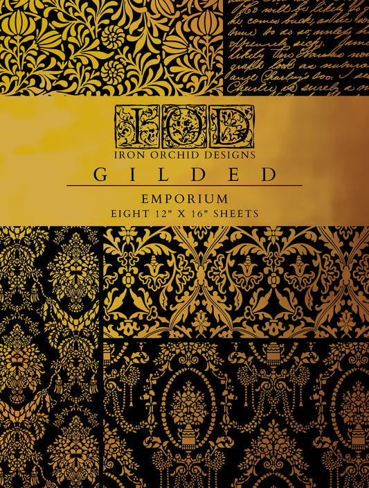 Gilded Emporium IOD Foil Transfer 12” x 16” 8 pages
