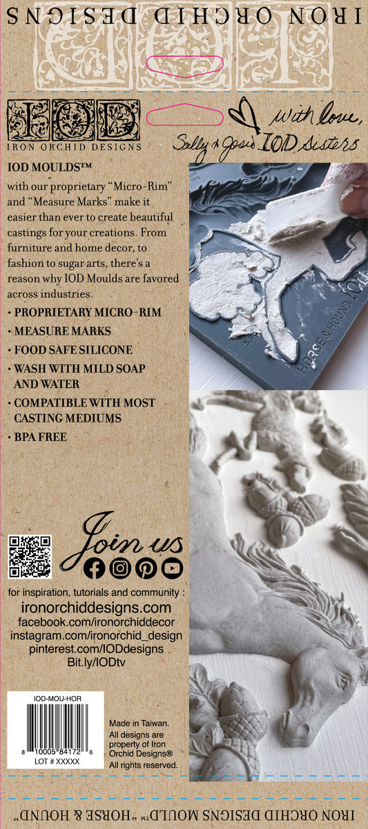 Horse & Hound 6" X 10" IOD Moulds