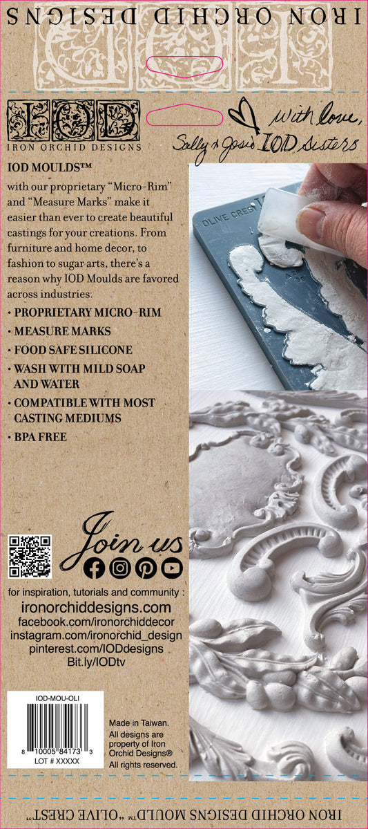 Olive Crest 6" X 10" IOD Mould