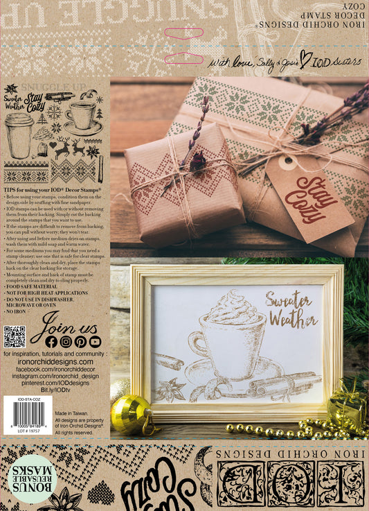 Cozy 12" x 12" IOD Stamp