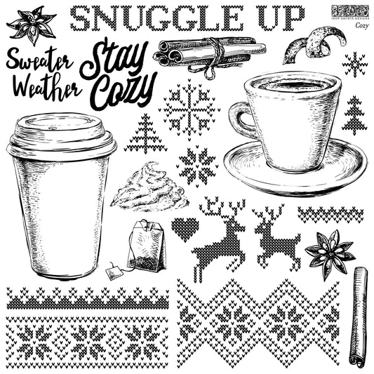 Cozy 12" x 12" IOD Stamp