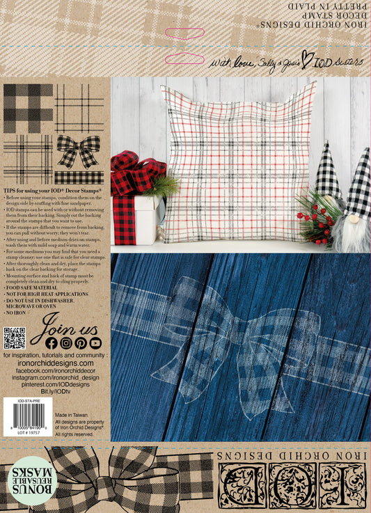Pretty in Plaid 12" x 12" IOD Stamp