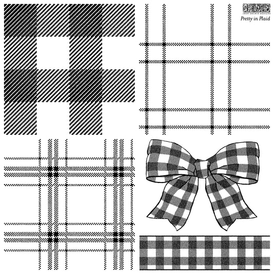 Pretty in Plaid 12" x 12" IOD Stamp