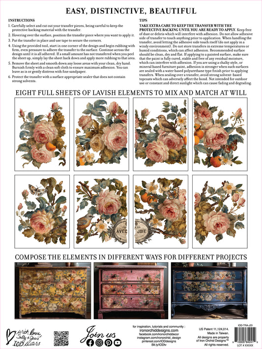 Joie des Roses IOD Transfer 12" x 16" Pad