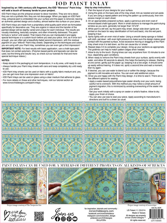 Morocco IOD Paint Inlay 12" x 16" Pad