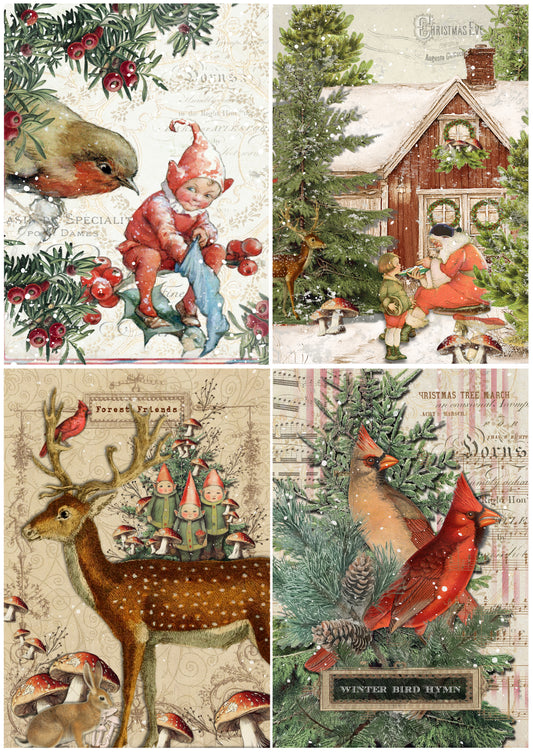 Northern 4 Pack Decoupage Paper