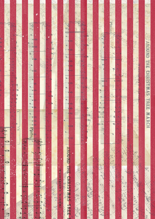 Red Ribbons Decoupage Paper