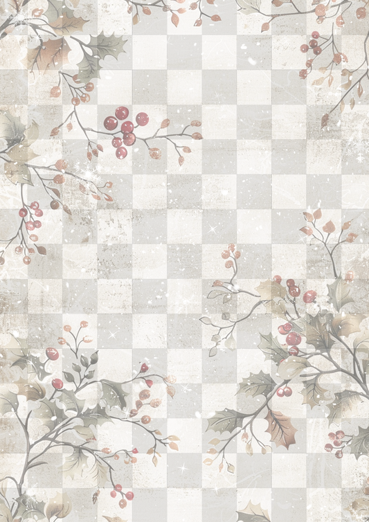Christmas Checks Decoupage Paper