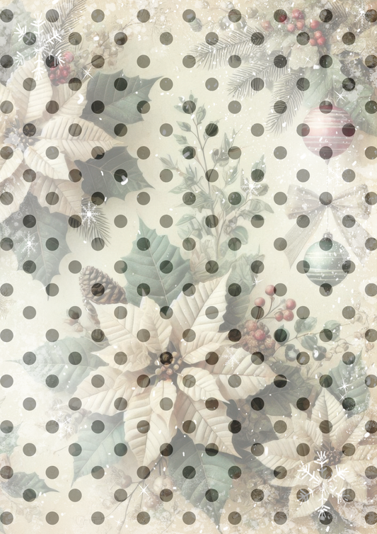 Christmas Polka Dot Decoupage Paper
