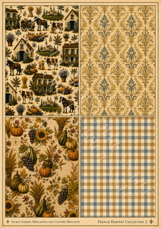 French Harvest Collection 2 Decoupage Paper