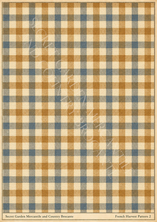 French Harvest Pattern 2 Decoupage Paper