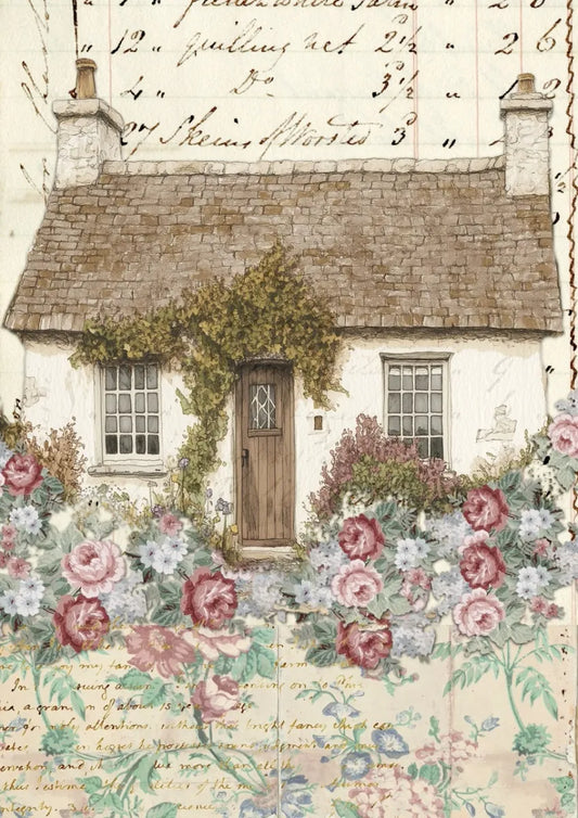 Garden Cottage Decoupage Paper