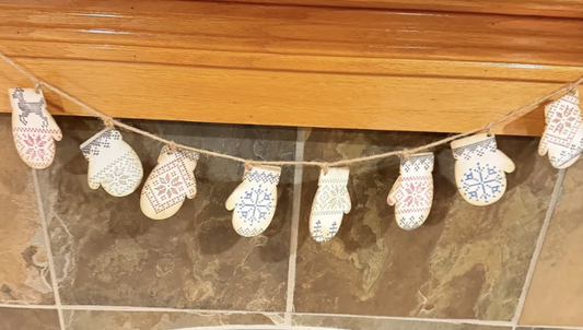 Unfinished Wooden Mitten Shapes (8 with holes) From Our You Tube Tutorial