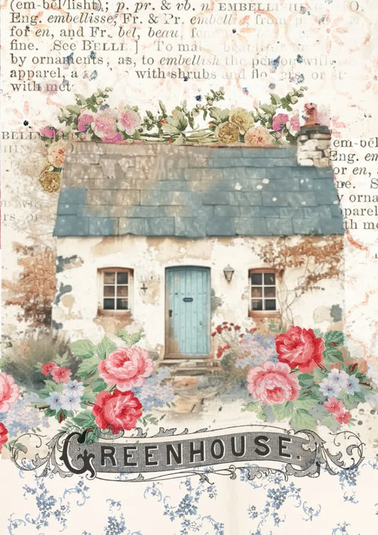 Spring Cottage Decoupage Paper