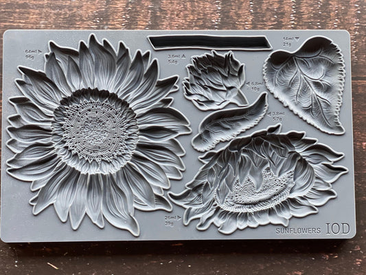 Sunflowers 6" X 10" IOD Mould